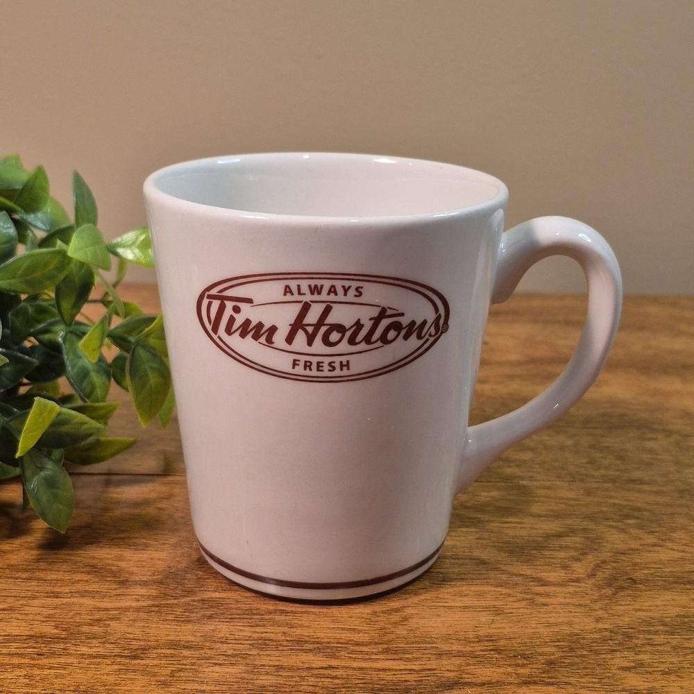 TIM HORTONS Steelite Diner Style Bilingual 'Always Fresh' Medium Size Coffee Mug